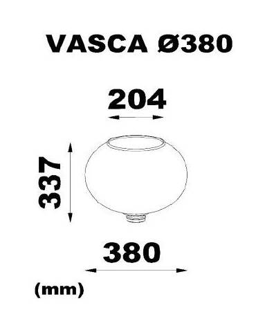 Bassina pasticceria da banco con vasca da Lt 5