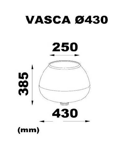 Bassina pasticceria da banco con vasca da Lt 5