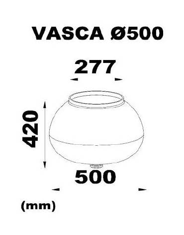 Bassina pasticceria da banco con vasca da Lt 5