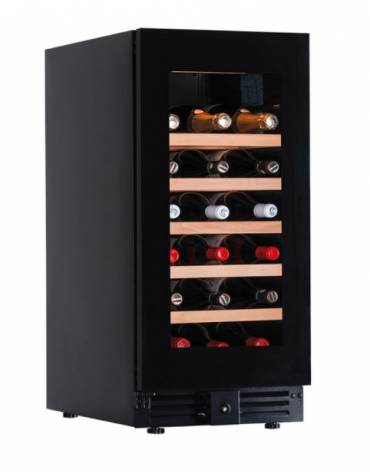 Vetrina per vini ventilata - 1 porta - capacità 129 Lt - temperatura da +4°C a +18°C - mm 595x570x820h