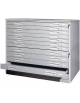 Portadisegni orizzontale a 7 cassetti per fogli formato A0 - Dimensioni cassetto cm 125x87x7h - Esterno cm 137x95x57h