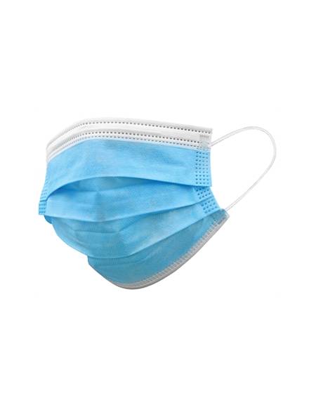 Mascherina conica con elastico - colore azzurra - tessuto non tessuto - 50pz.