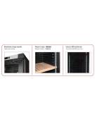 Cantinetta vetrina refrigerata per vini mono o multitemperatura statica o ventilata in legno massello colore nero
