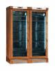 Cantinetta refrigerata per vino doppia in legno massello frassino colore noce - mono o multitemperatura statica o ventilata