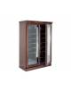 VETRINA CANTINETTA VINO IN LEGNO COLORE NOCE DOPPIA PORTA REFRIGERAZIONE VENTILATA +5° +20°C - CM 122X65X200H
