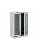 VETRINA CANTINETTA VINO IN LEGNO COLORE BIANCO DOPPIA PORTA REFRIGERAZIONE VENTILATA +5° +20°C - CM 122X65X200H