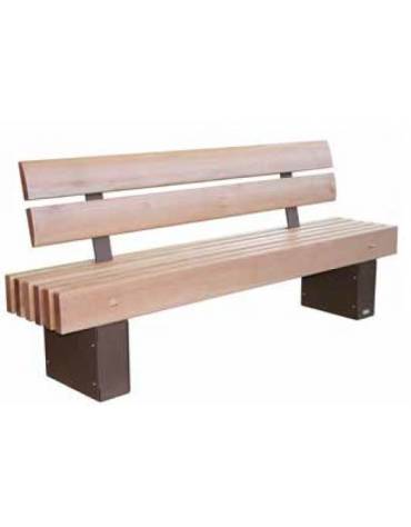 Panchina Porto con schienale con legno di pino, in acciaio zincato e verniciato - cm 200x43,6x87,2h