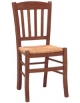 Sedia da cucina in legno e paglia - cm 42x44x87h
