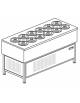 Banco gelati a pozzetti con glicole N° 12 Carapine tonde ( escluse ) - Motore esterno incluso - cm 162,7x69x95h
