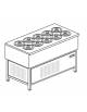 Banco gelati a pozzetti con glicole N° 10 Carapine tonde ( escluse ) - Motore esterno incluso - cm 138,8x69x95h