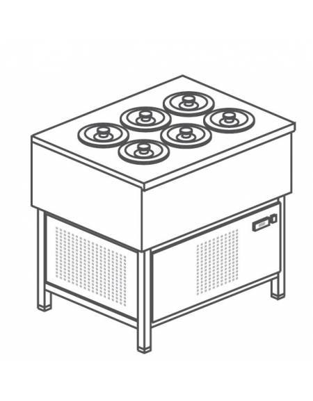 Banco gelati a pozzetto - N° 6 Carapine - Motore esterno