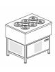 Banco gelati a pozzetti con glicole N° 6 Carapine tonde ( escluse ) - Motore esterno incluso - cm 91x69x95h