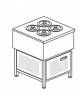 Banco gelati a pozzetti tondi N° 4 Carapine ( escluse ) con refrigerazione ventilata - Motore esterno incluso - cm 67,1x69x95h