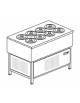 Banco gelati a pozzetti tondi N° 8 Carapine ( escluse ) con refrigerazione ventilata - Motore esterno incluso - cm 114,9x69x95h