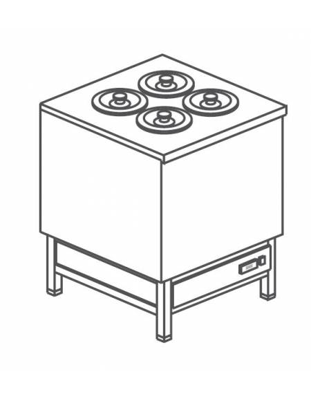 Banco gelati a pozzetto - N° 4+4 Carapine - Motore esterno