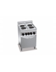 CUCINA ELETTRICA PROFESSIONALE 4 PIASTRE TONDE + FORNO ELETTRICO GN 1/1 A CONVEZIONE - POTENZA11 KW - CM 60X60X90H