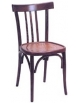 Sedia Milano in legno con schienale a 3 stecche, seduta in massello - cm  40x43x40h