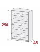 ARMADIO METALLICO A GIORNO N° 5+5 RIPIANI - CM 150x45x250h