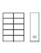 ARMADIO METALLICO A GIORNO N° 4+4 RIPIANI - CM 180x60x200 h - Colore a scelta