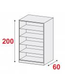 ARMADIO METALLICO A GIORNO N° 4 RIPIANI - CM 120x60x200h