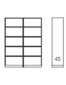 ARMADIO METALLICO A GIORNO N° 4+4 RIPIANI - CM 180x45x200h