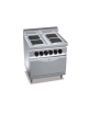 CUCINA ELETTRICA 4 PIASTRE QUADRE + FORNO ELETTRICO GN 2/1 CM 80X71,4X90H