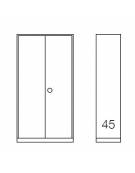 ARMADIO METALLICO AD ANTE A BATTENTE CM. 100X45X200H