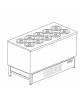 Banco N° 10+10 Pozzetti gelati con riserva - Refrigerazione con glicole - Motore interno - cm 138,8x69x95h