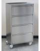 CARRELLO PORTA STRUMENTI CON 4 CASSETTI IL PRIMO CON SERRATURA, RUOTE D.80 mm - DIM.CM. 60X40X110H