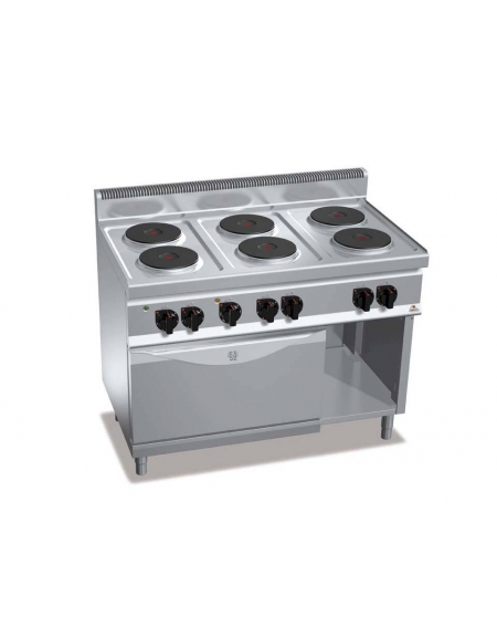 CUCINA ELETTRICA 6 PIASTRE TONDE + FORNO ELETTRICO 1/1