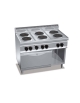 CUCINA ELETTRICA PROFESSIONALE 6 PIASTRE TONDE + FORNO ELETTRICO 2/1 CM 120x71,4x90h
