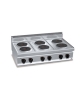 CUCINA ELETTRICA PER RISTORANTE 6 PIASTRE TONDE DA BANCO CM 120X71,4X29H