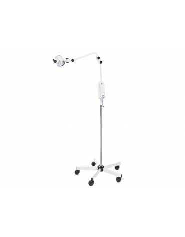 Lampada medicale alogena SOLESUD 2 - su piantana, ideale per visite ginecologiche, 2 lampadine alogene dicroiche da 20 W