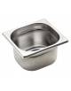 BACINELLA GASTRONORM GN 1/6 IN ACCIAO INOX AISI 304 - mm 176x162x150h - Capacità lt. 2,4