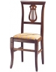 Sedia lira in legno con seduta in paglia - cm 43x45x94h