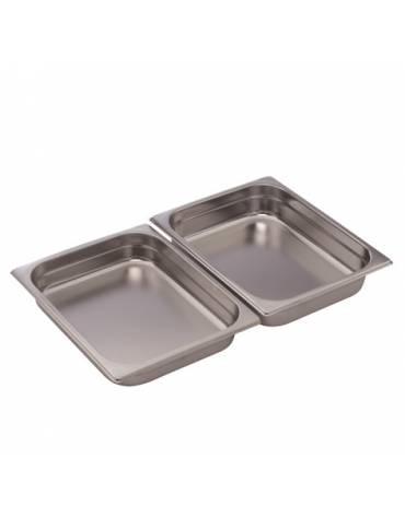 BACINELLA INOX GASTRONORM AISI 304 GN 1/2 - mm 325x265x40h - Capacità lt. 2