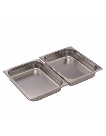 BACINELLA INOX GASTRONORM AISI 304 GN 1/2 mm 325x265xh100 lt. 6.6