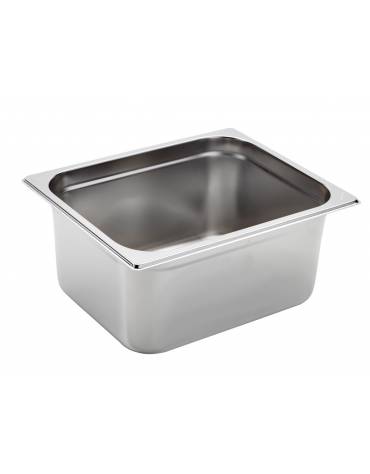 BACINELLA INOX GASTRONORM AISI 304 GN 1/2 mm 325x265xh150 lt. 9.7