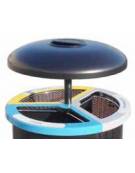 Coperchio spegnisigarette per cestino raccolta differenziata a 3 settori - cod. DN35064