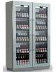 VETRINA FRIGO DOPPIA TEMPERATURA PER VINI BIANCHI E ROSSI-CAPACITA' N° 84+84 BOTTIGLIE-RIPIANI A TUBI-VENTILATA-CM 122X50X197H
