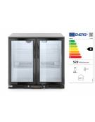Espositore refrigerato ventilato retrobanco - controllo digitale -  201 lt. - +1∾+10 °C -  2 porte scorrevoli - mm 900x520x900h