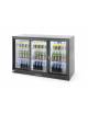 Espositore refrigerato ventilato retrobanco - Illuminazione a Led - +2∾+10 °C -  3 porte scorrevoli - mm 1350x500x900h