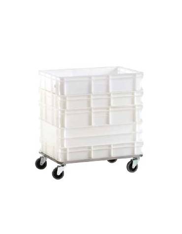 Carrello Portacassette cm.60X40 Acciaio inox 12/10