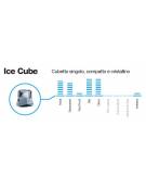 Produttore di ghiaccio a cubetti pieni 21 Kg/24h in INOX