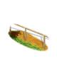 Recinzione in legno di pino nordico  - una traversa orizzontale in legno tondo - Dimensione singolo modulo: cm 200x12x100 h