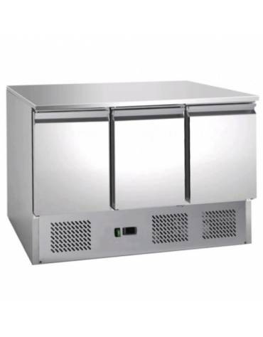 Tavolo saladette refrigerato per sandwich con 3 sportelli cm 137x70x85h