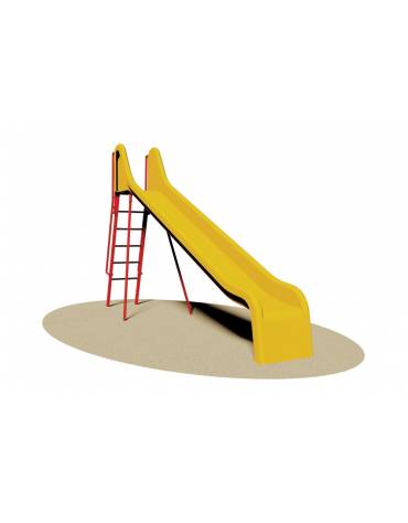 Scivolo in Resina per bambini da giardino - scala di risalita in acciaio - Da interrare - cm 395x115x240h
