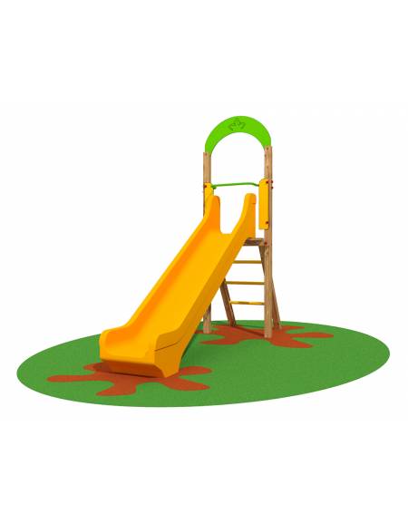 Scivolo in legno e vetroresina per bambini da esterno - Altezza di caduta  cm 134 - cm 370x100x310h