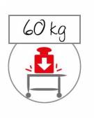 Carrello inox  AISI 304 con piani a vasca a 3 ripiani - Portata Kg 60 - cm 98x51x110h