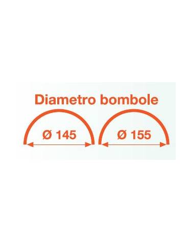 Carrello portabombole lt.5  per Ossigeno/Acetilene con piastra di serraggio 2 ruote gommate Ø cm 15 - cm 43x67h